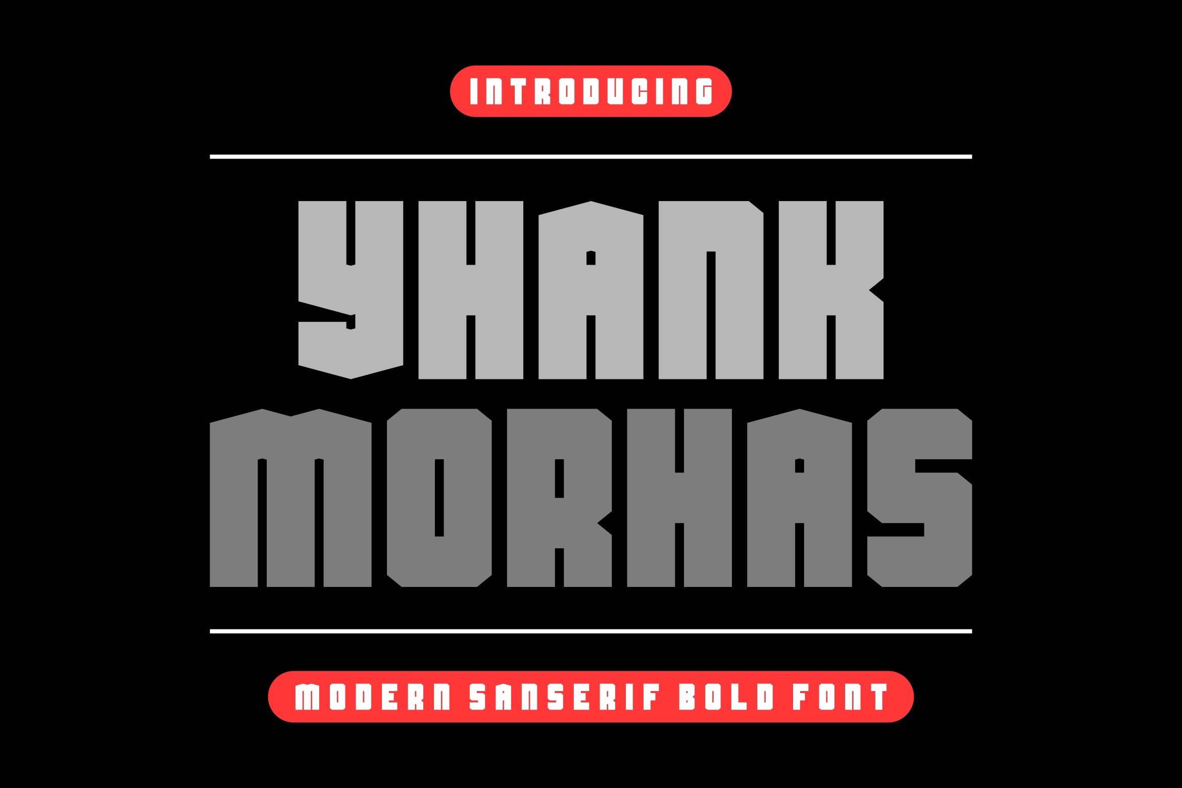 Beispiel einer Yhank Morhas-Schriftart